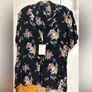 Carbonemoda Floral Short Sleeve Shirt
